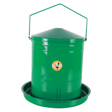 Metal hopper feeder | enameled (20 L) |green