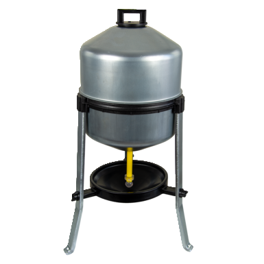Siphon drinker on steel base | galvanized (21 L)