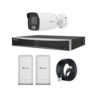 horizont Surveillance Camera Set | 1 Vision Colour Camera | 2 Wireless Bridges | NVR Video Recorder