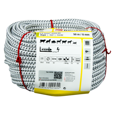 horizont Pasture fence rope farmer® stretch W3 | 50 m | 8 mm