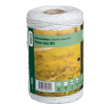 ADIC Weidezaunlitze Power wire W3 | 300 m | 3 x 15 mm