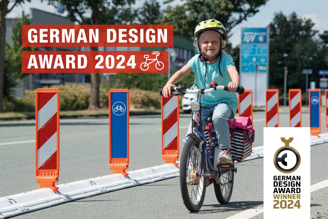 Nach dem Eurobike Award 2023 wird die Bike Lane jetzt mit dem German Design Award 2024 ausgezeichnet. Nach dem Eurobike Award 2023 wird die Bike Lane jetzt mit dem German Design Award 2024 ausgezeichnet.