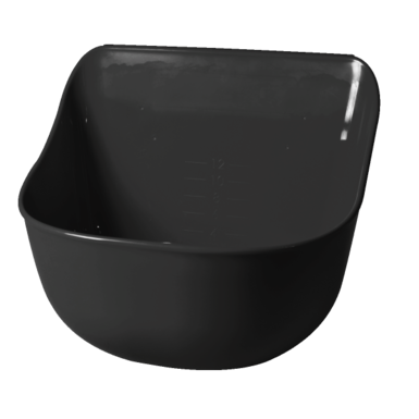 Universal feeding trough | without handle | black | (12 L)